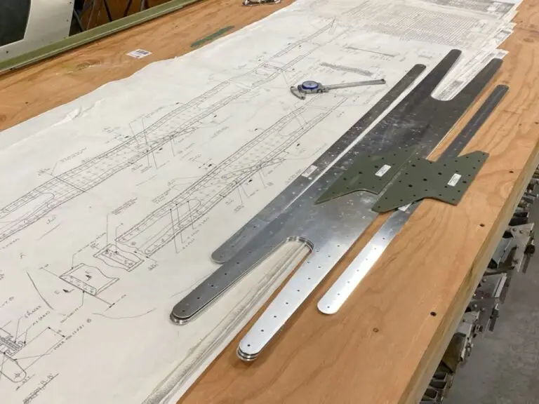 CNC-milled aluminum doubler for the Super Pacer wing